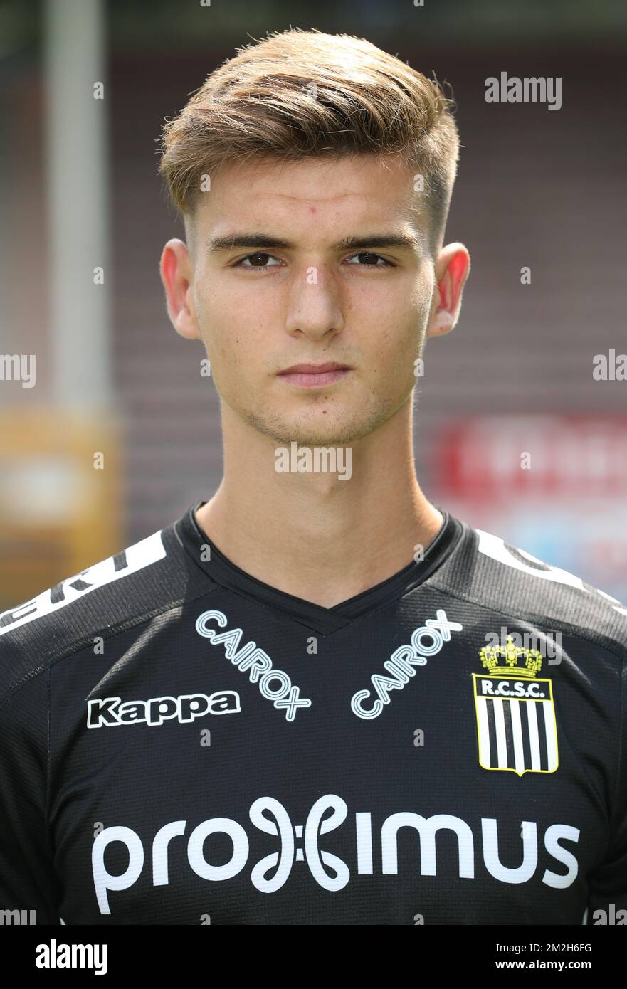 Charleroi's Nathan Rodes poses for photographer at the 20182019 season