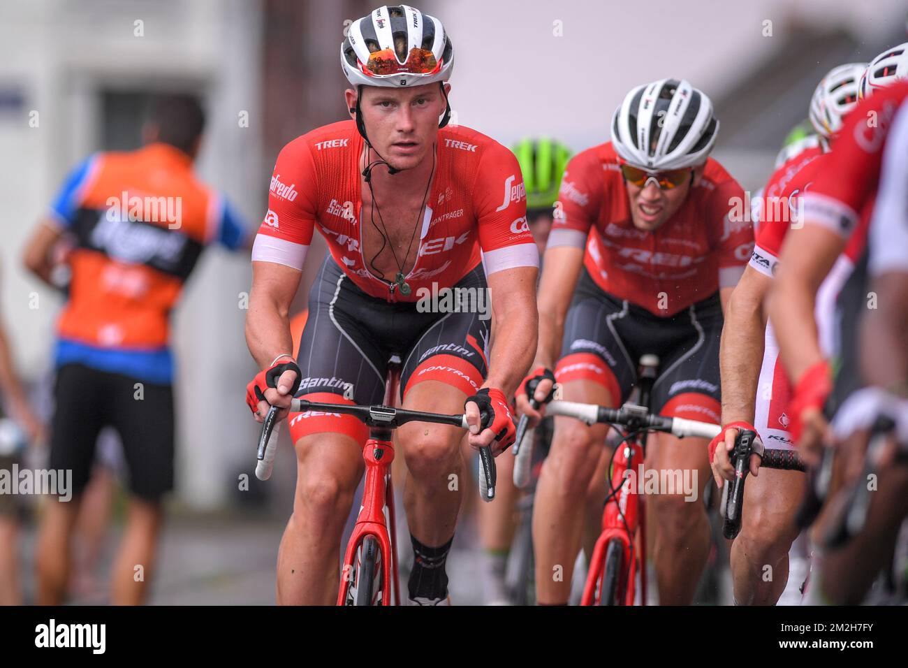 Irish Ryan Mullen of Trek Segafredo pictured in action during the 52nd edition of the one day cycling race Grand Prix Pino Cerami 202 3 km from Saint Ghislain to Frameries Thursday 26 July 2018
