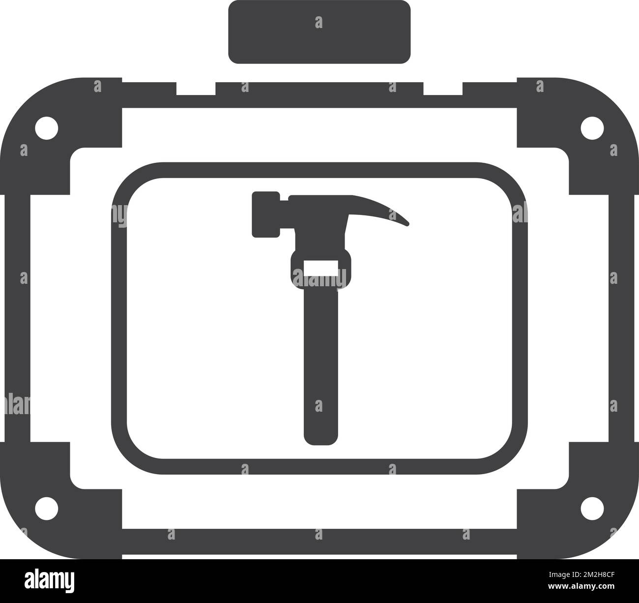 tool bag for mechanic illustration in minimal style isolated on background Stock Vector