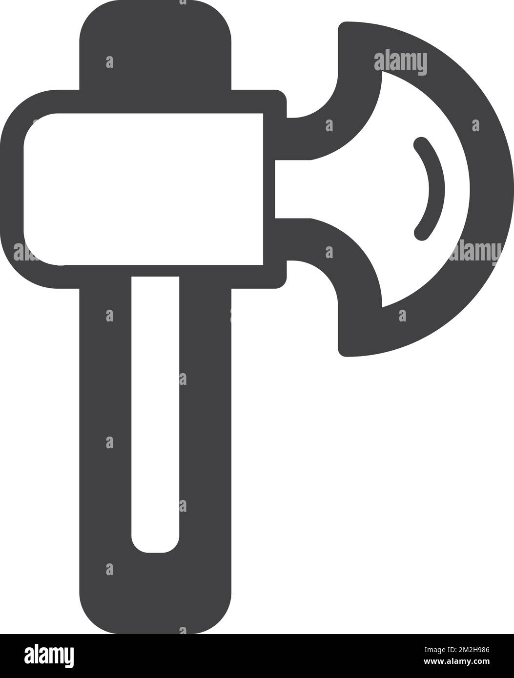 axe illustration in minimal style isolated on background Stock Vector