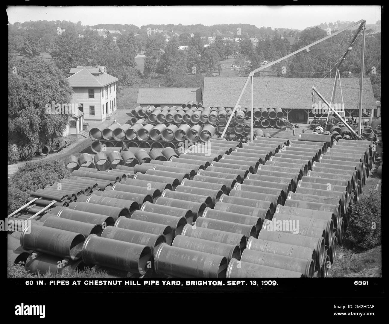 Distribution Department, Chestnut Hill Pipe Yard, 60inch pipes