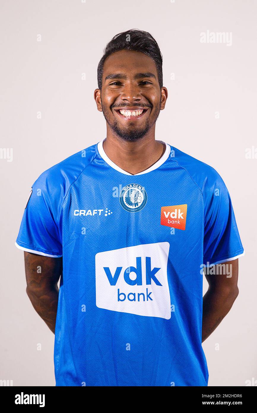 Gent's Renato Neto poses for the photographer at the 2018-2019 season photo shoot of Belgian first league soccer team KAA Gent, Monday 16 July 2018 in Gent.  Stock Photo