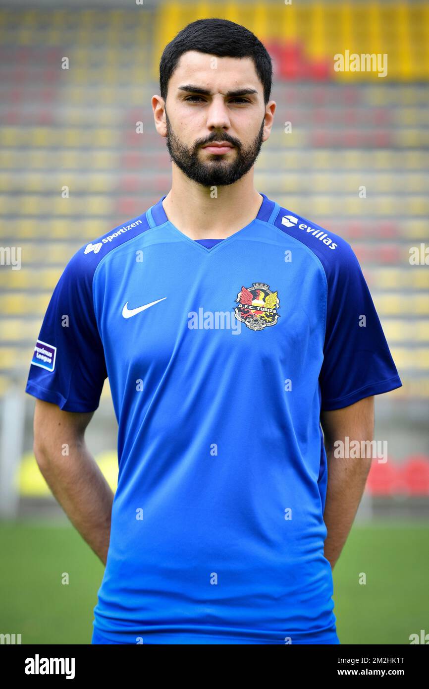 Lucas Alfieri poses for the 20182019 season photo shoot of Belgian 1B Proximus league