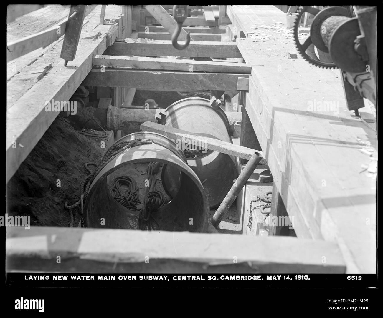 Distribution Department, Low Service Pipe Lines, laying new water main