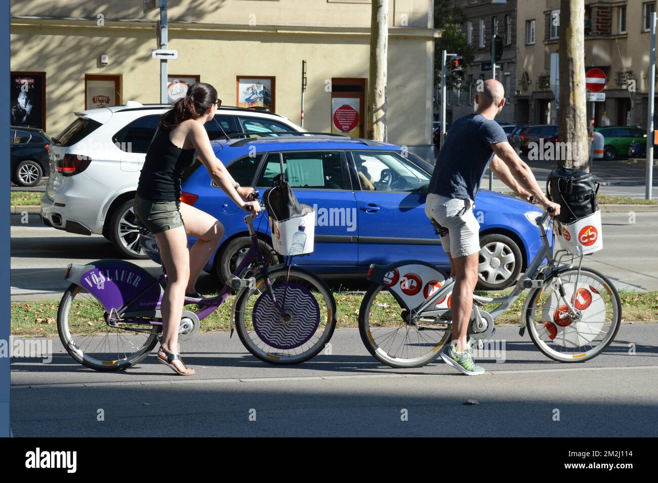 Traffic in the city of Vienna Circulation à Vienne 16/08/2018 Stock
