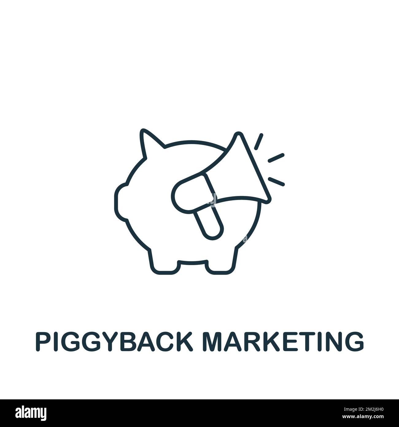 Piggyback Marketing icon. Monochrome simple Global Business icon for templates, web design and infographics Stock Vector