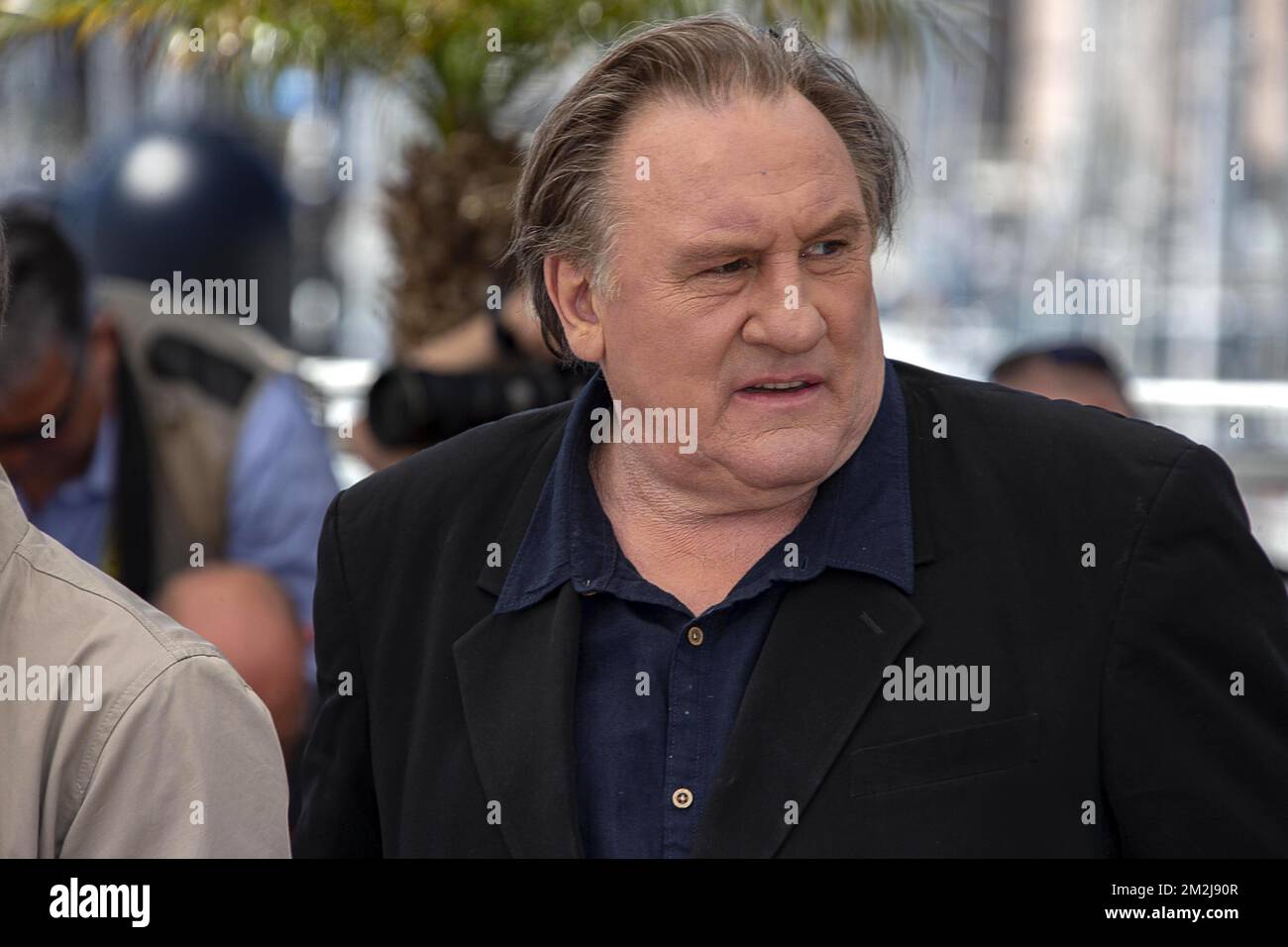 Actor Gérard Depardieu at the 2015 Cannes Film Festival. | L'acteur Gérard Depardieu lors du Festival de Cannes de 2015. 22/05/2015 Stock Photo