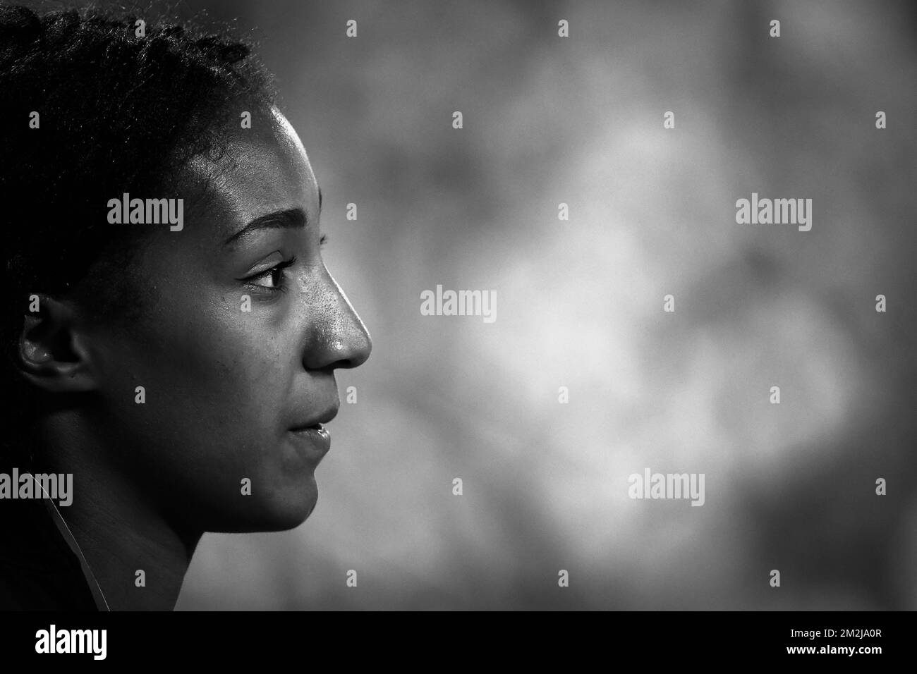 Belgian Nafissatou Nafi Thiam pictured during the 2018 edition of the AG Insurance Memorial Van Damme IAAF Diamond League athletics meeting, Friday 31 August 2018 in Brussels. BELGA PHOTO LAURIE DIEFFEMBACQ Stock Photo