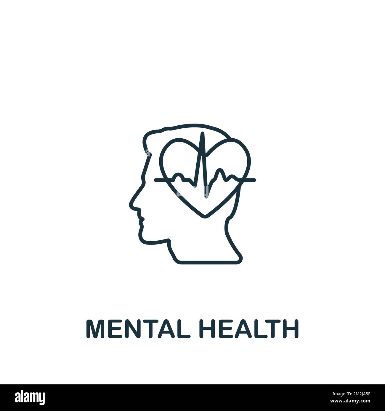 Mental Health icon. Monochrome simple Healthcare icon for templates ...