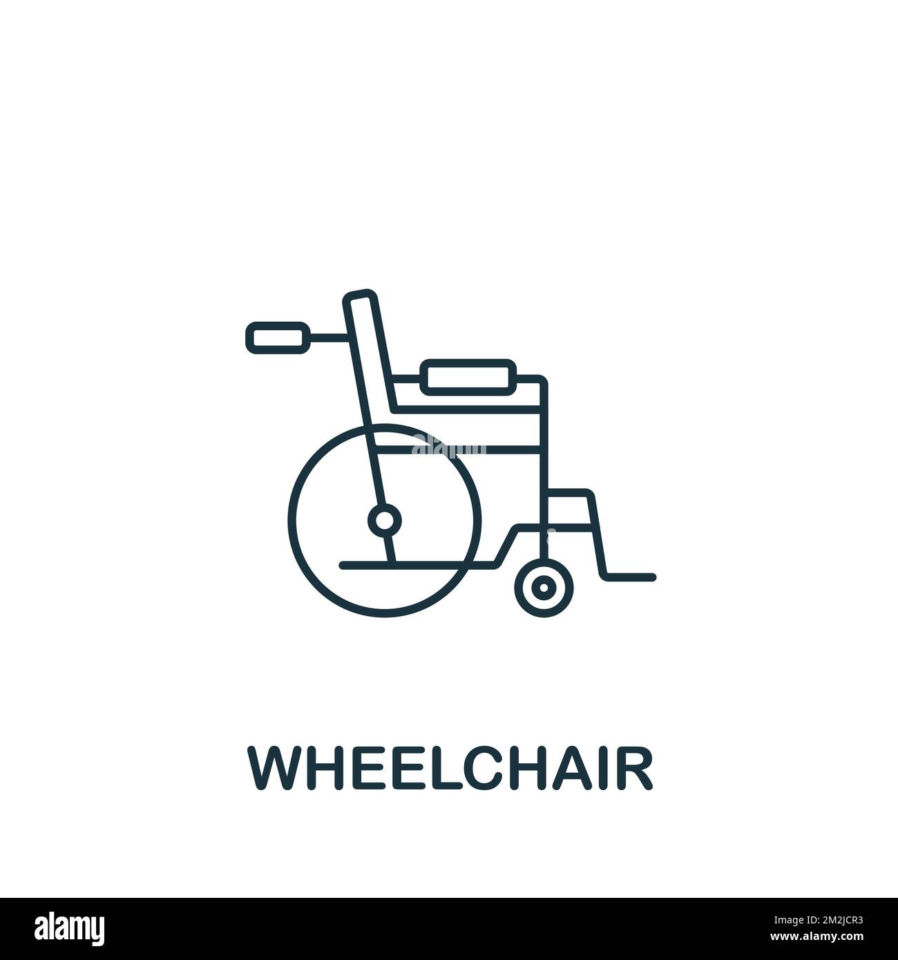Wheelchair icon. Monochrome simple Healthcare icon for templates, web