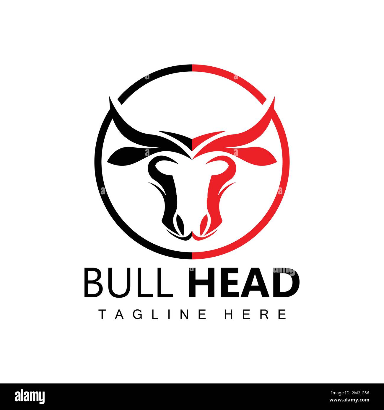Bull Head Logo, Farm Animal Vector, Livestock Illustration, Company