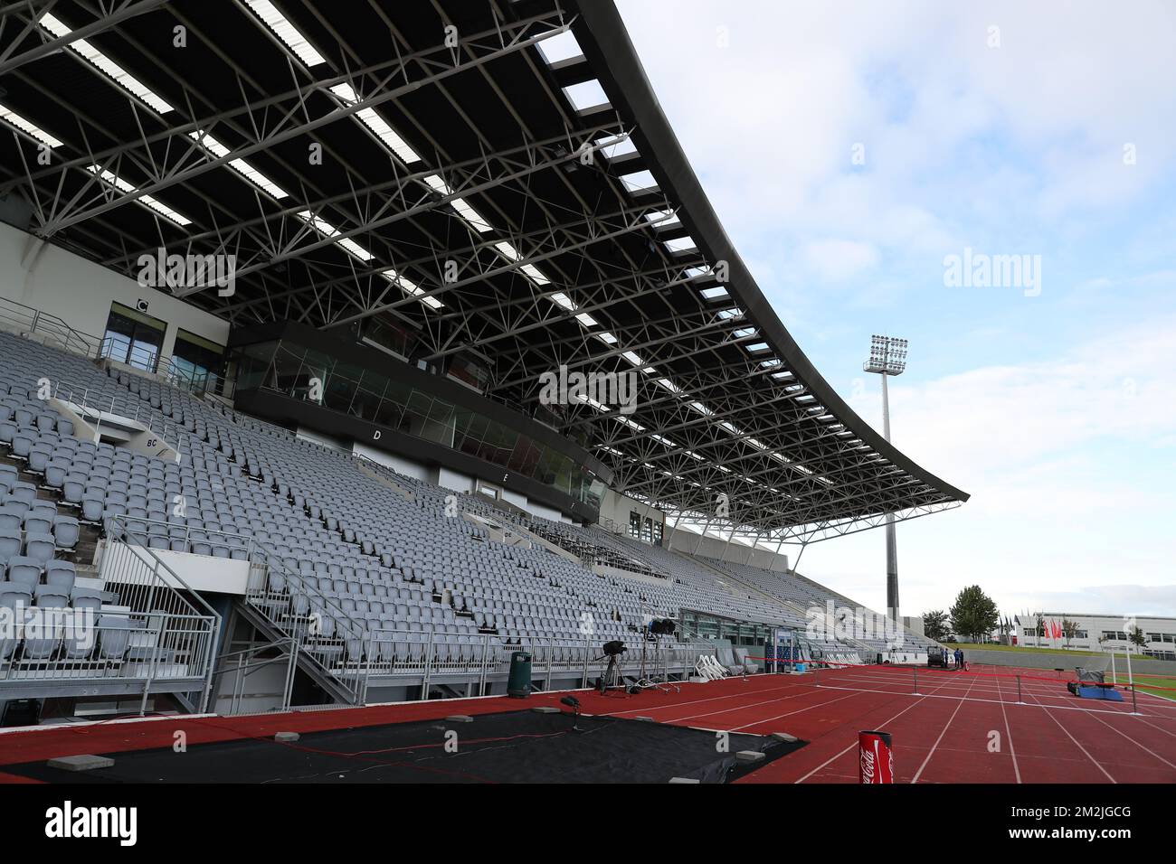 The Laugardalsvollur stadium pictured before a training session of Belgian national team the Red Devils in Reykjavik, Iceland, Monday 10 September 2018. Belgium plays on Tuesday their first game in the Nations League against Iceland. BELGA PHOTO BRUNO FAHY  Stock Photo