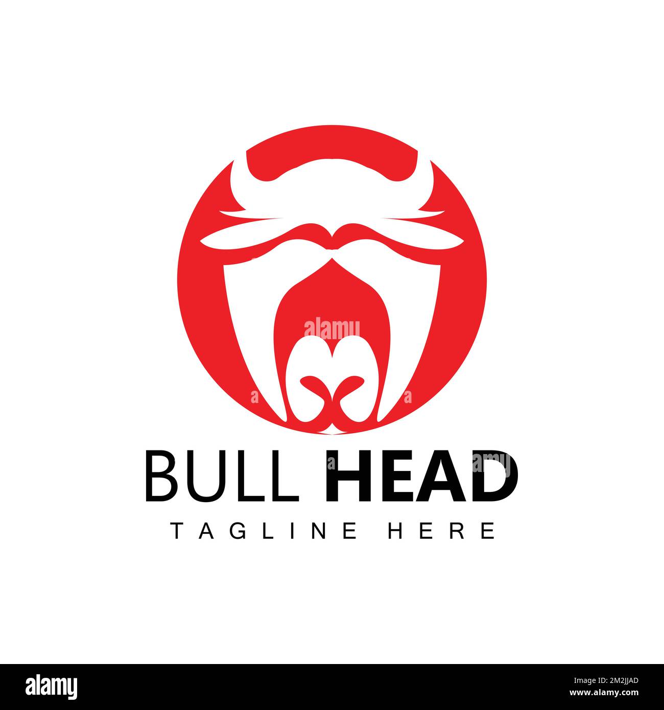 Bull Head Logo, Farm Animal Vector, Livestock Illustration, Company