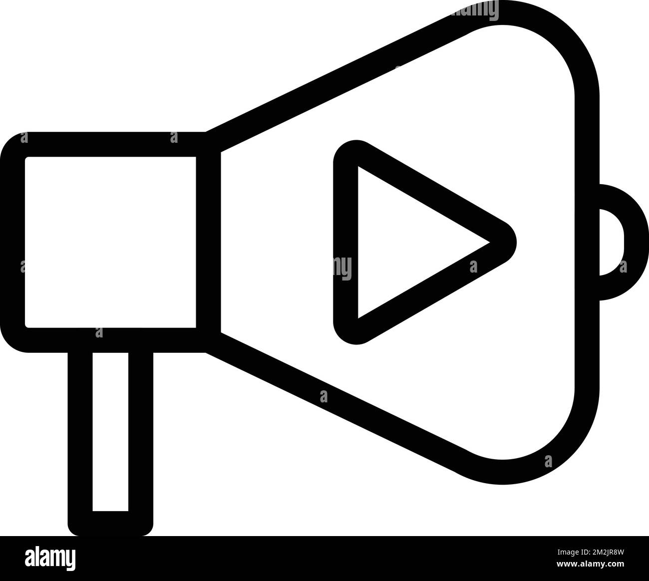 Video Marketing Vector Illustration Line Icon Design Stock Vector