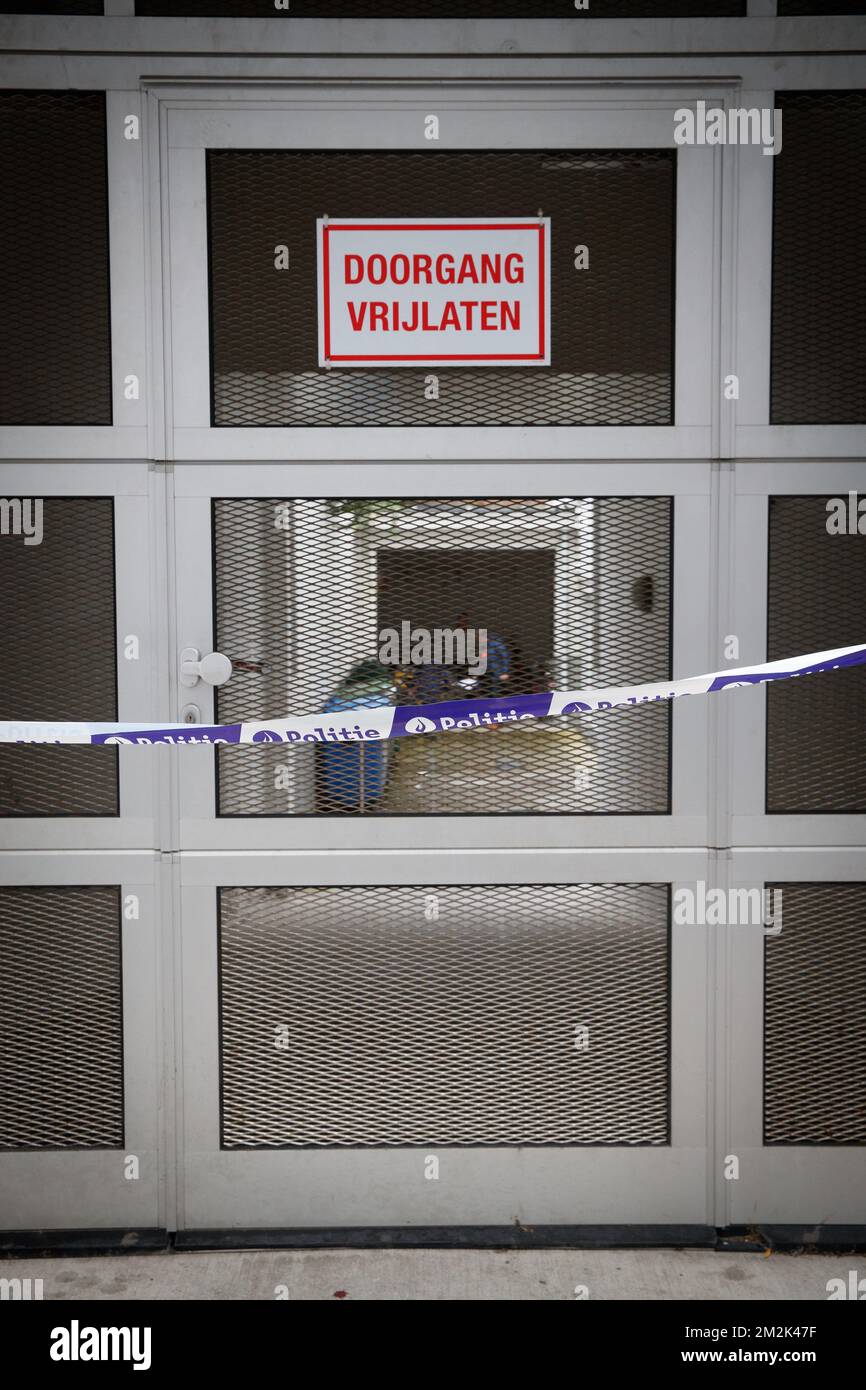 Illustration picture shows the student house (around 30 rooms) called Vlaskot, in the Oude Vestingstraat street in Kortrijk, where a dead body was found in the elevator, Monday 01 October 2018. BELGA PHOTO KURT DESPLENTER Stock Photo