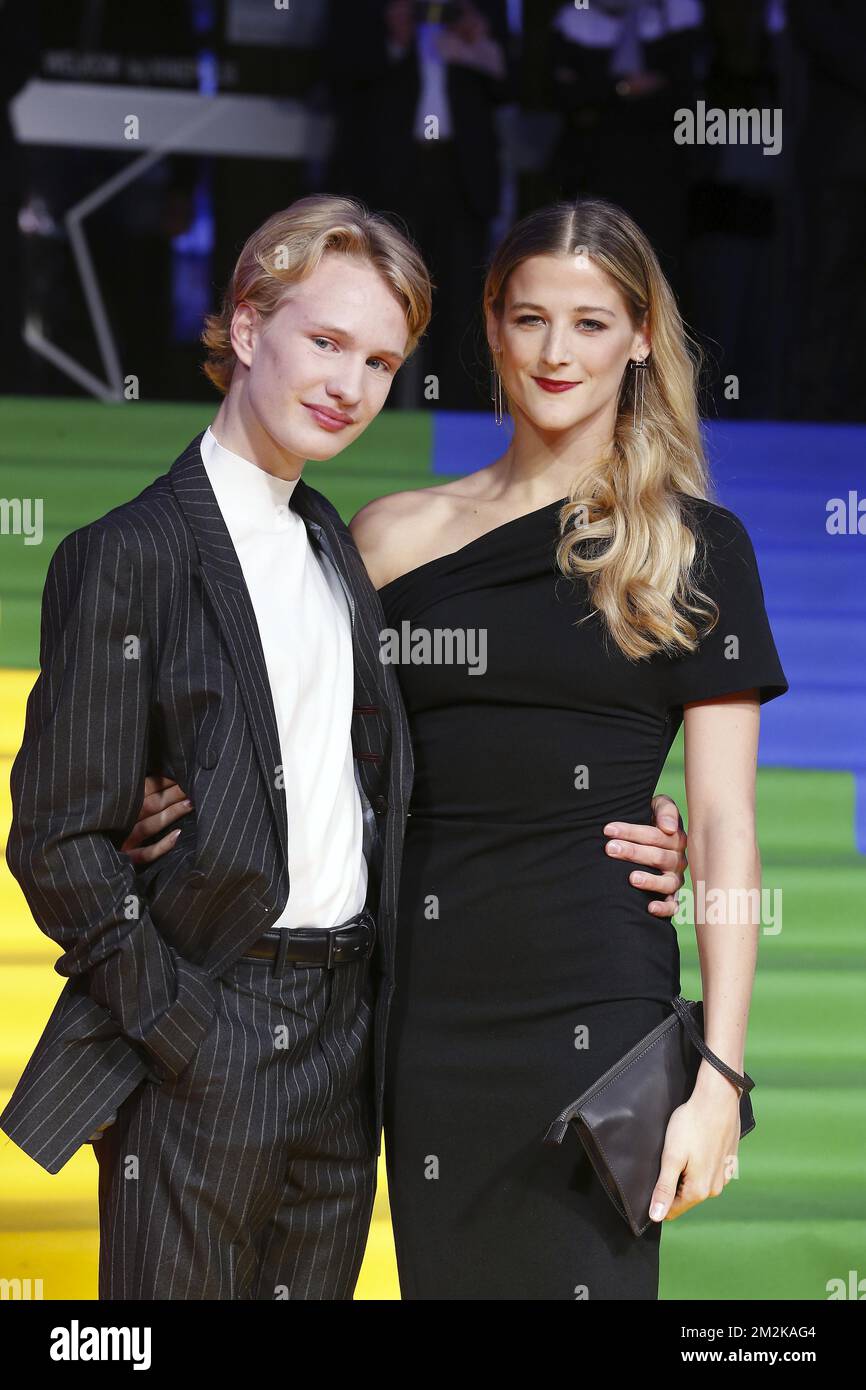 Actor Victor Polster and Nora Monsecour pictured during the opening of the  45th 'Film Fest Gent', film festival in Gent, with Belgian film 'Girl' of  director Lukas Dhont, Tuesday 09 October 2018.
