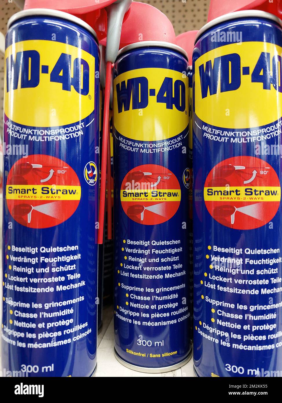 WD-40 oil spray cans Stock Photo