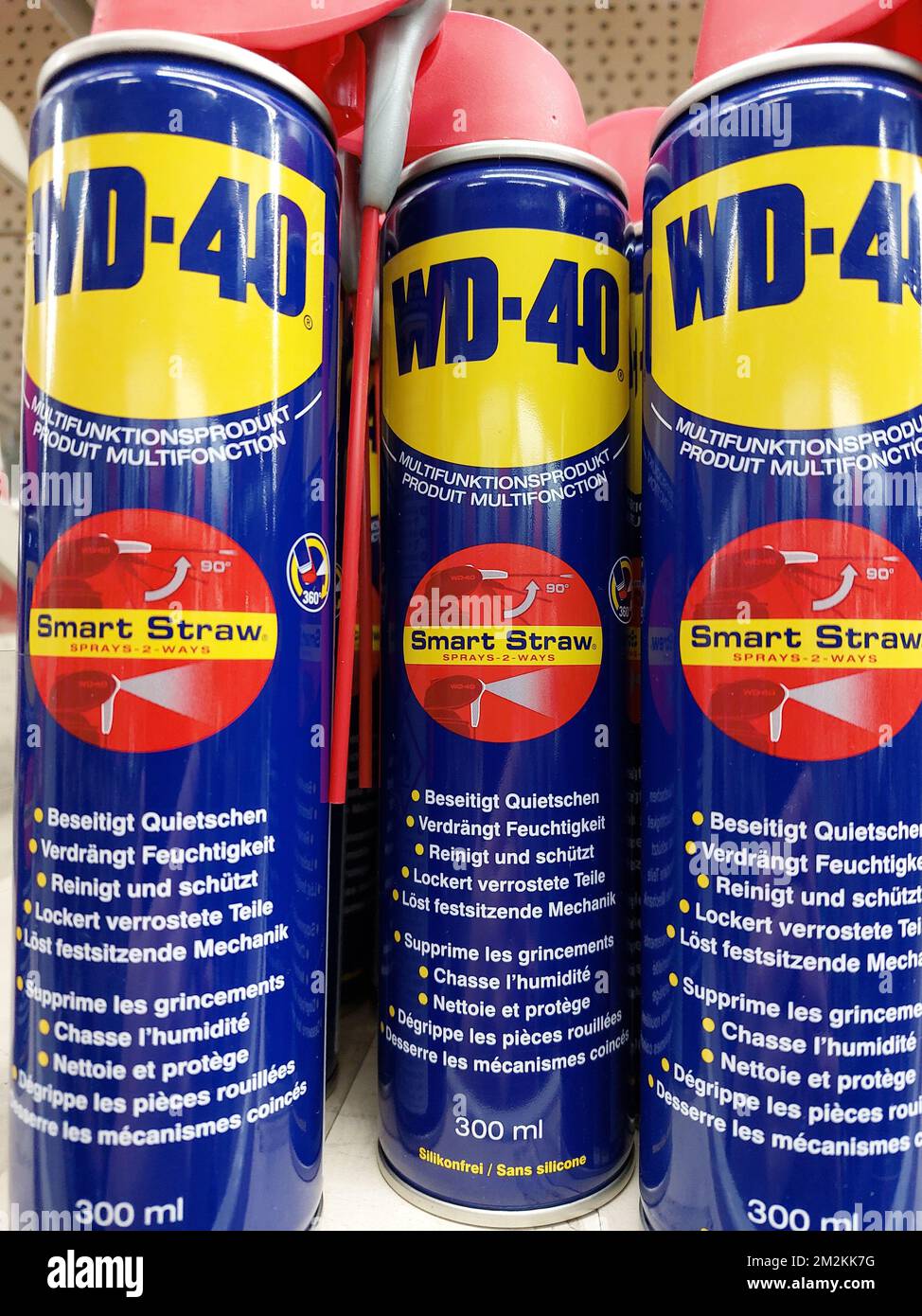 WD-40 oil spray cans Stock Photo