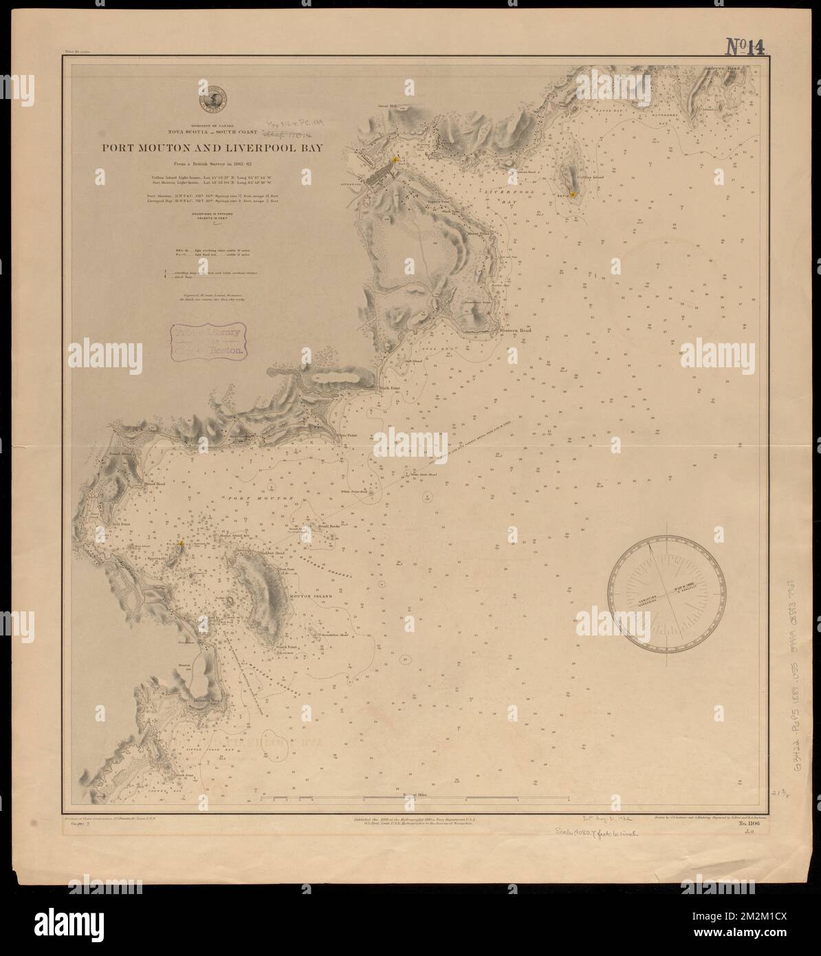 Dominion of Canada, Nova Scotia south coast, Port Mouton and Liverpool Bay from a British