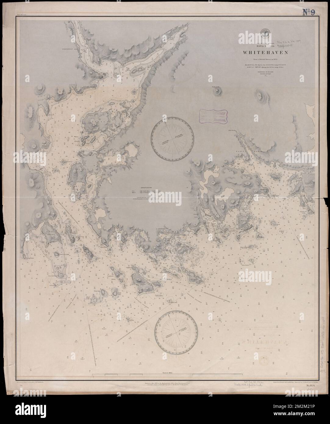 Dominion of Canada, Nova Scotia, Whitehaven from a British survey in 1855 , Whitehead Harbour