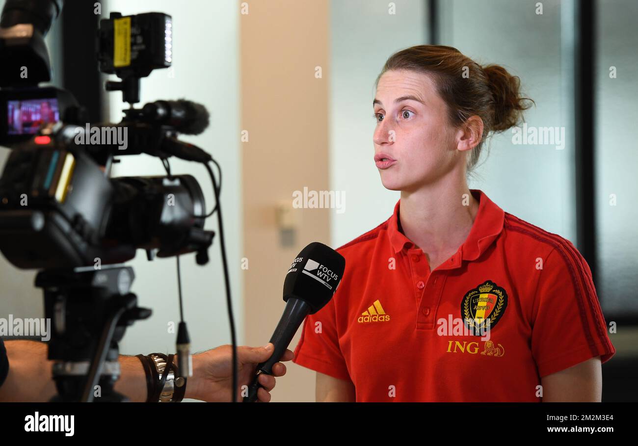Belgium's Heleen Jaques pictured during a press moment of Belgian
