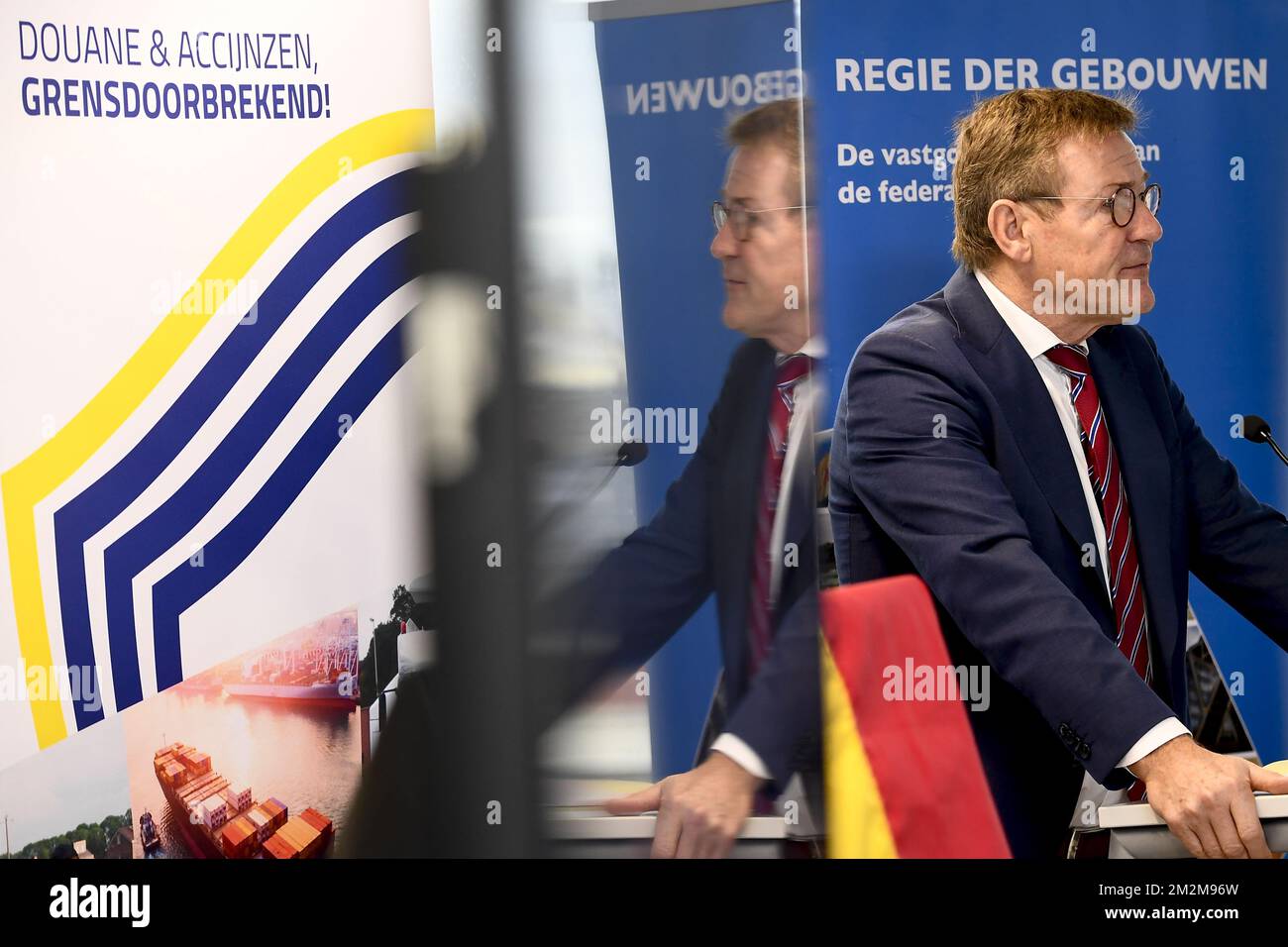 Finance Minister Johan Van Overtveldt pictured during a visit to the