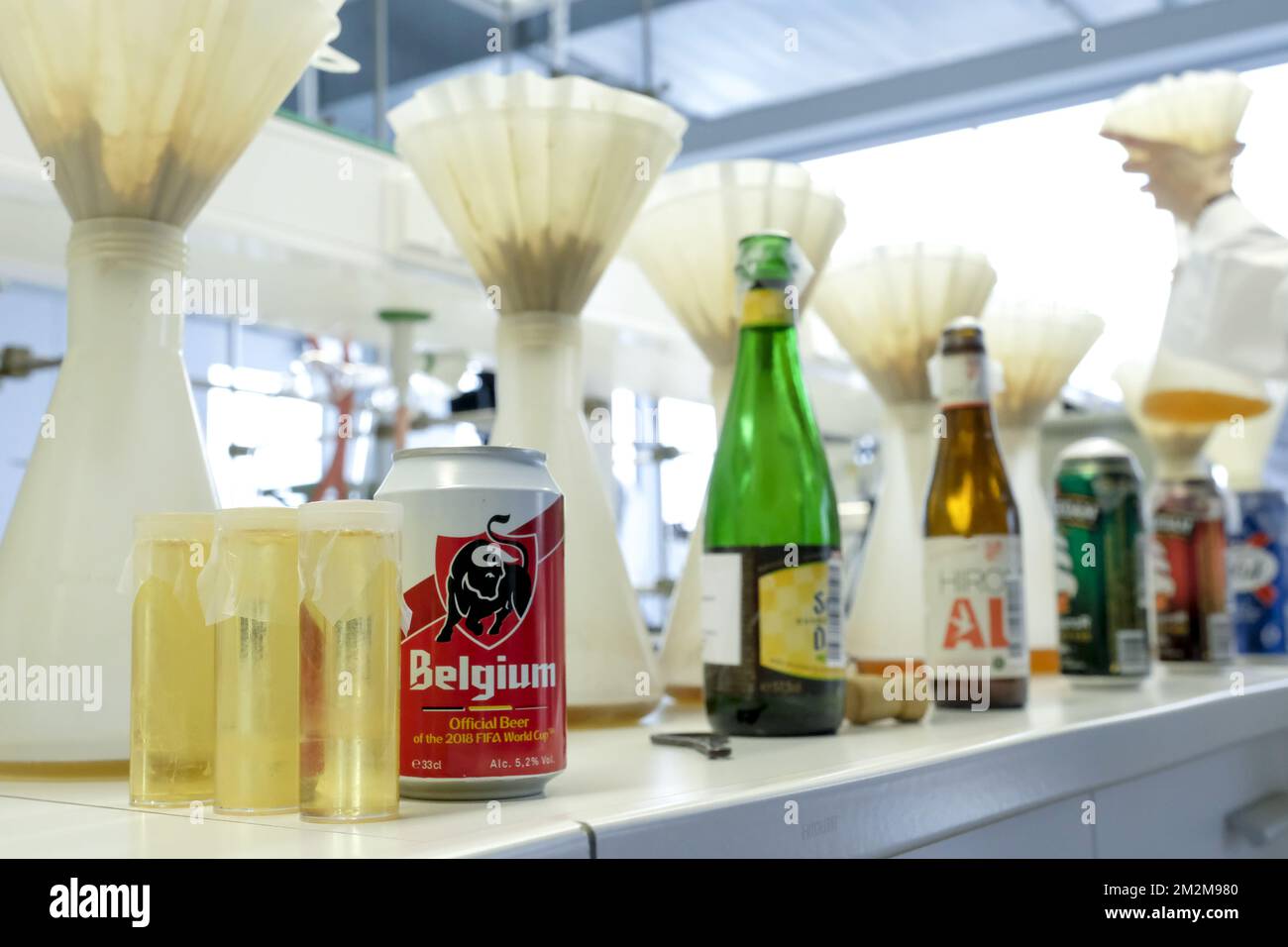 Illustration picture shows tests on beer during a visit to the new