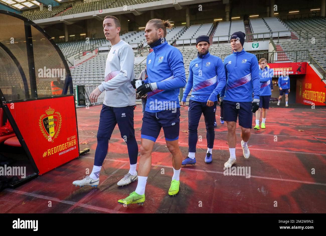 Iceland's Rurik Gislason arrives for a training session of Iceland national soccer team, in Brussels, Wednesday 14 November 2018. Iceland will play tomorrow Belgium in the Nation League competition. BELGA PHOTO VIRGINIE LEFOUR Stock Photo