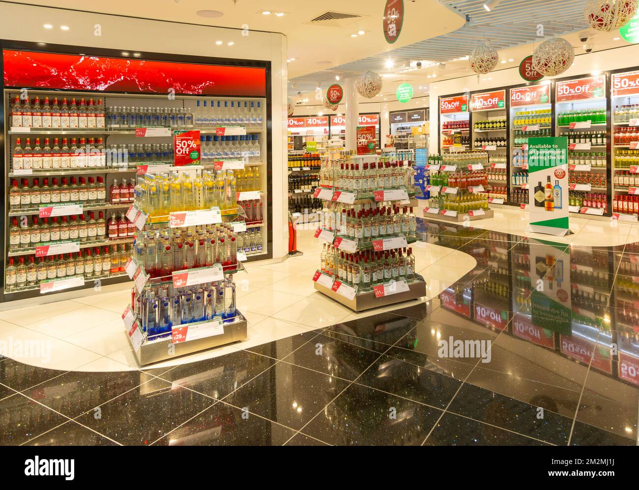 Airport duty free alcohol hi-res stock photography and images