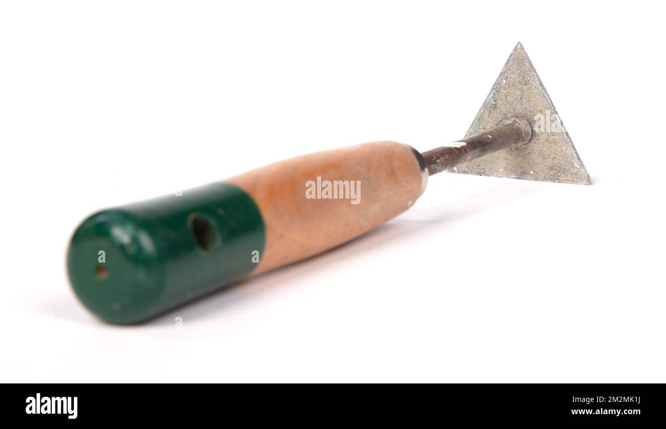 Triangular Paint Scraper knife, isolated on white Stock Photo Alamy