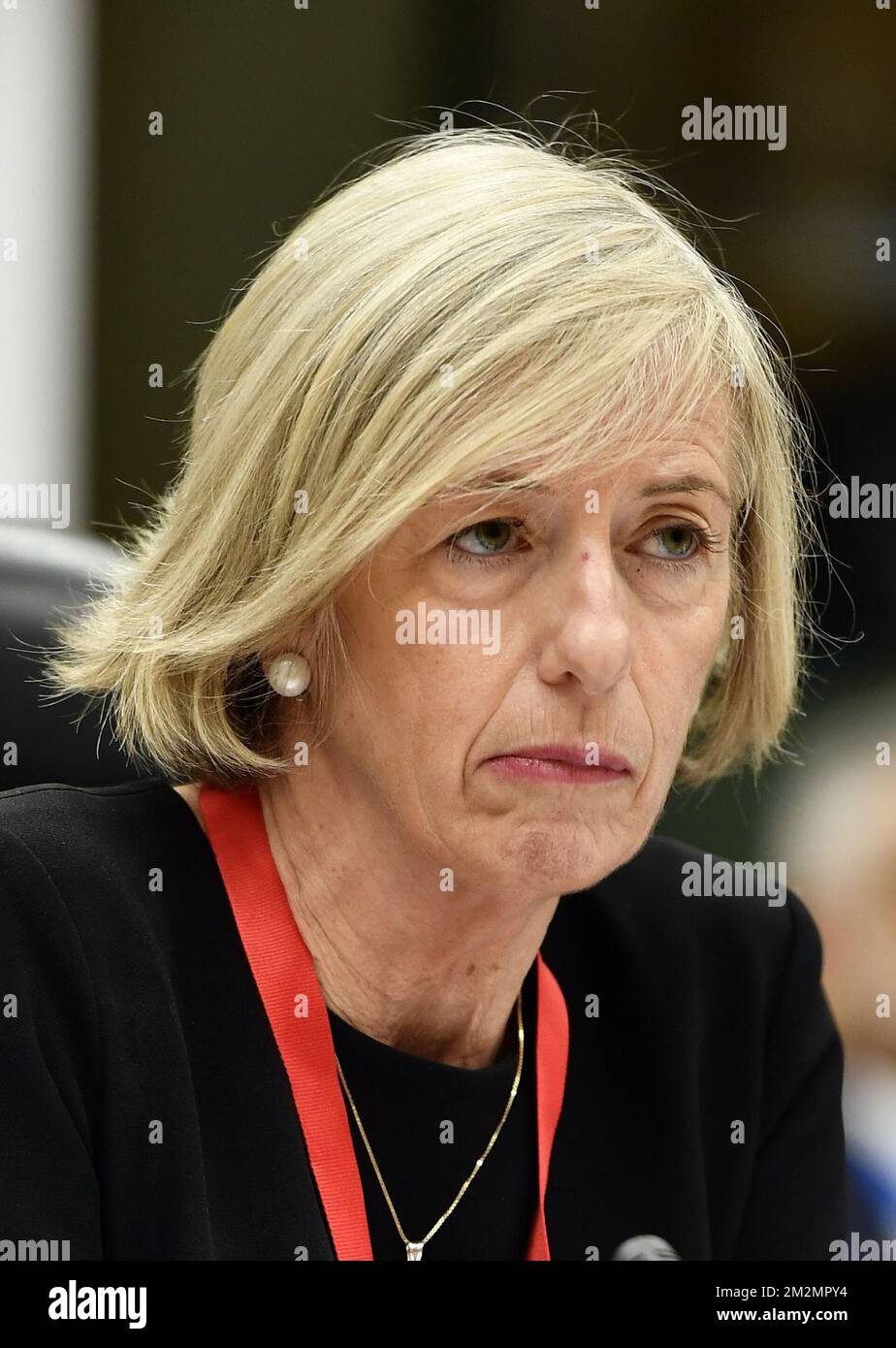 Unesco Stefania Giannini pictured during a conference on global education  meeting organised by UNESCO in Egmont Palace, Tuesday 04 December 2018.  BELGA PHOTO ERIC LALMAND Stock Photo - Alamy