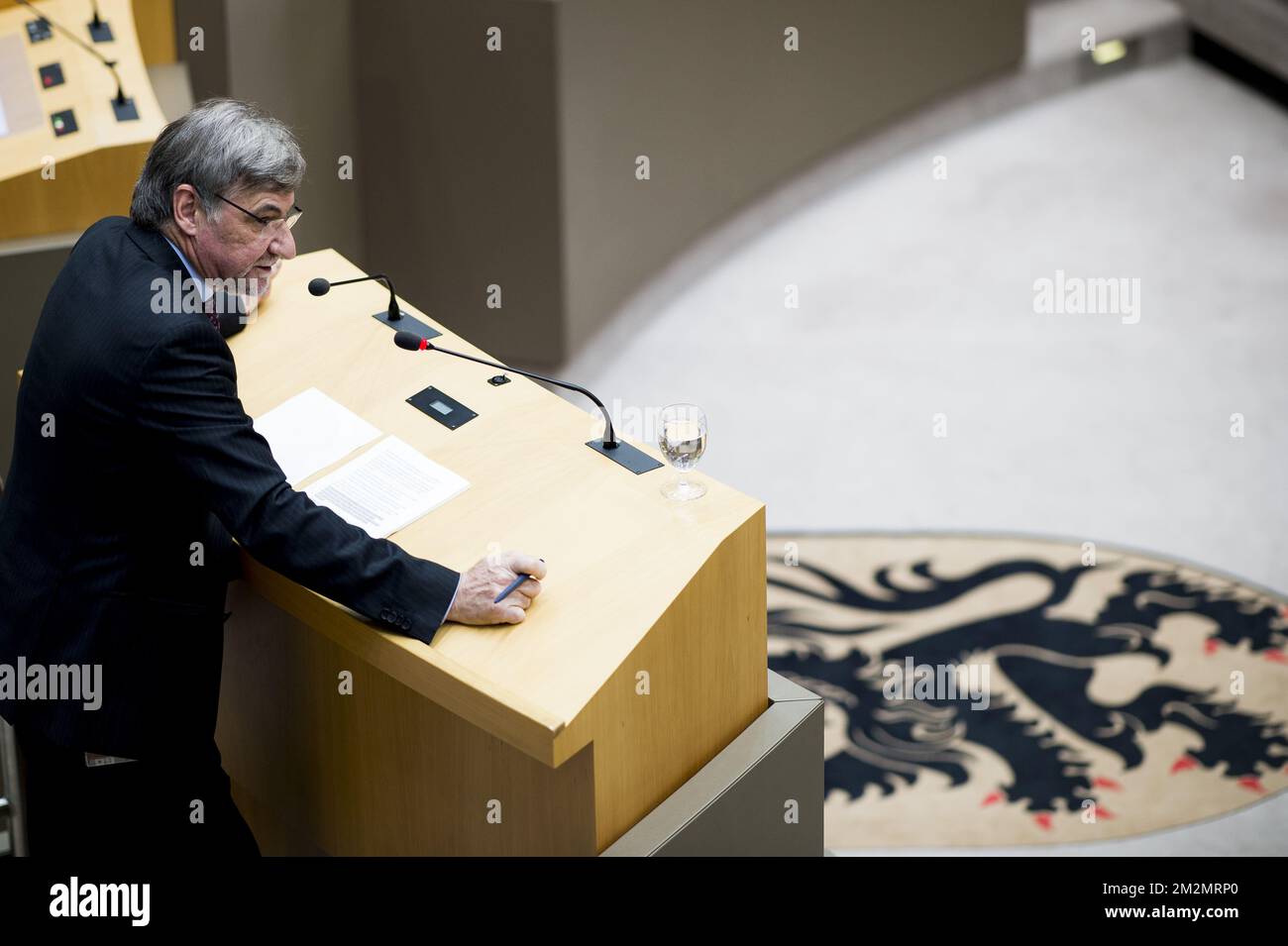 N-VA's Wilfried Vandaele pictured during a plenary session of the Flemish Parliament in Brussels, Wednesday 05 December 2018. BELGA PHOTO JASPER JACOBS Stock Photo