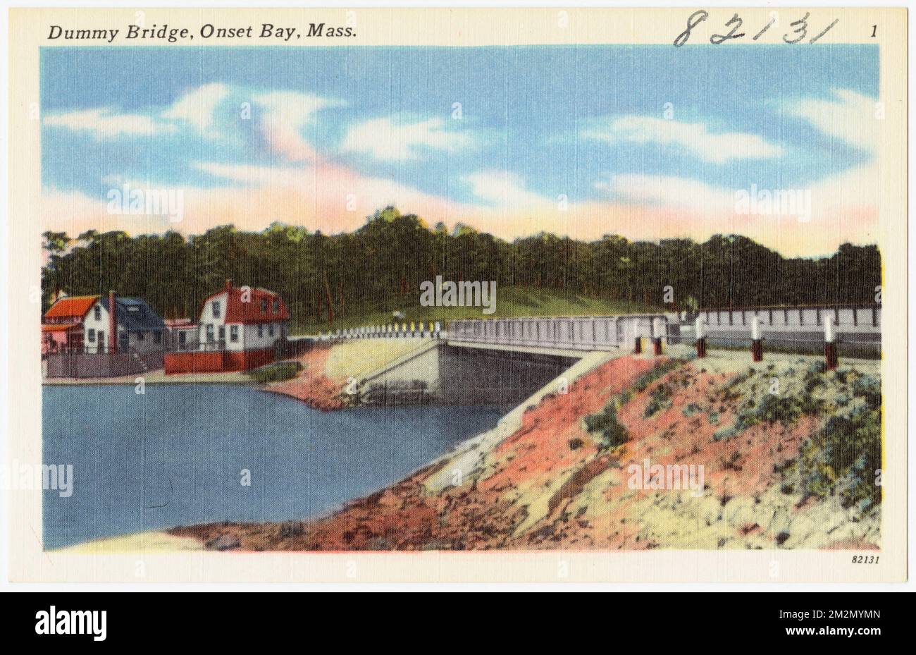 Dummy Bridge, Onset Bay, Mass. , Bridges, Tichnor Brothers Collection