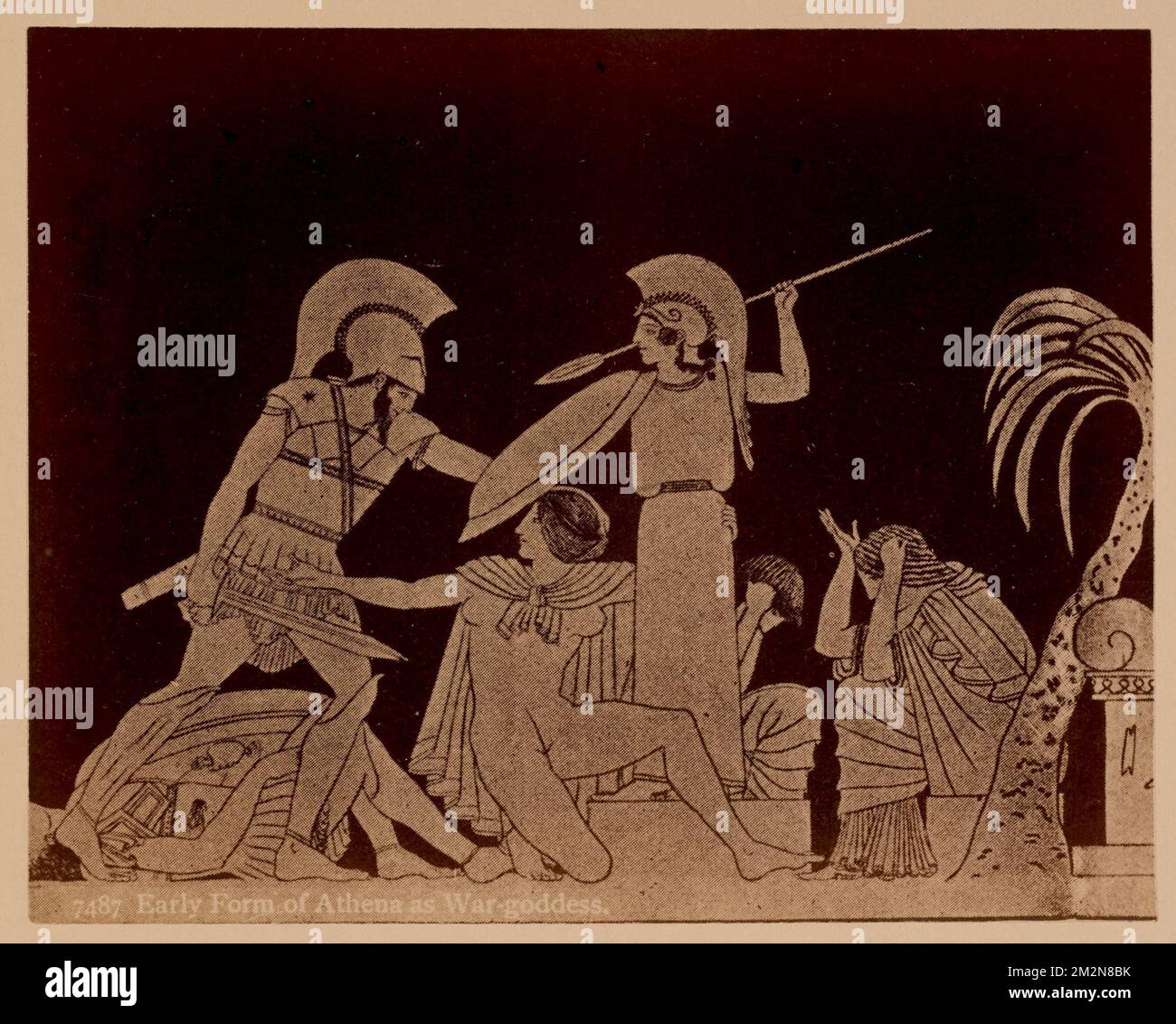 Early form of Athena as wargoddess , Antiquities, Drawings, Athena