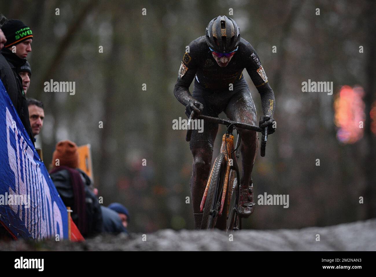 Belgian Quinten Hermans pictured in action during the men elite race of