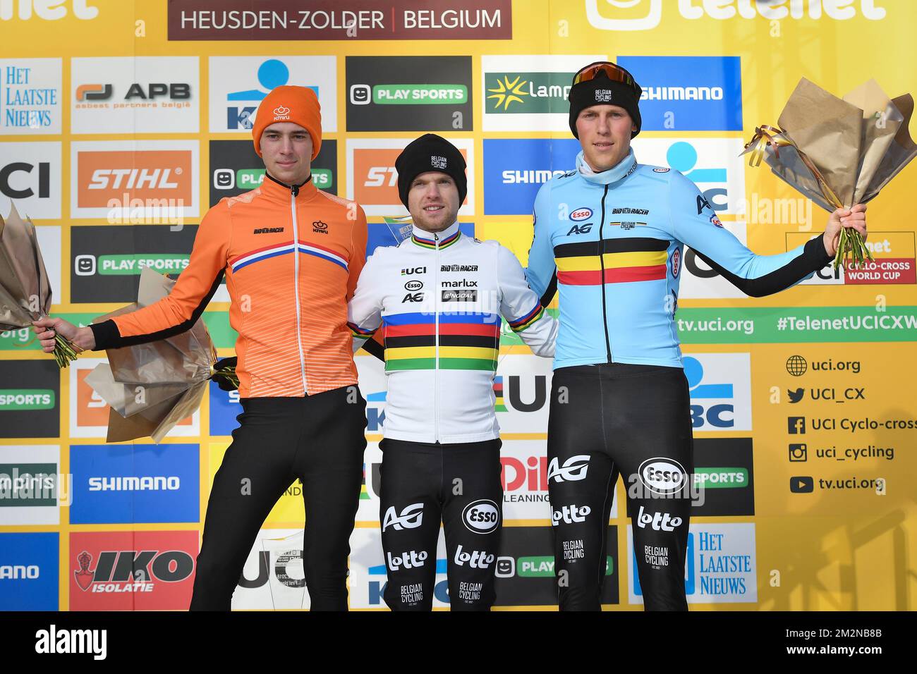 Dutch Maik Van Der Heijden, Belgian Eli Iserbyt and Belgian Timo ...