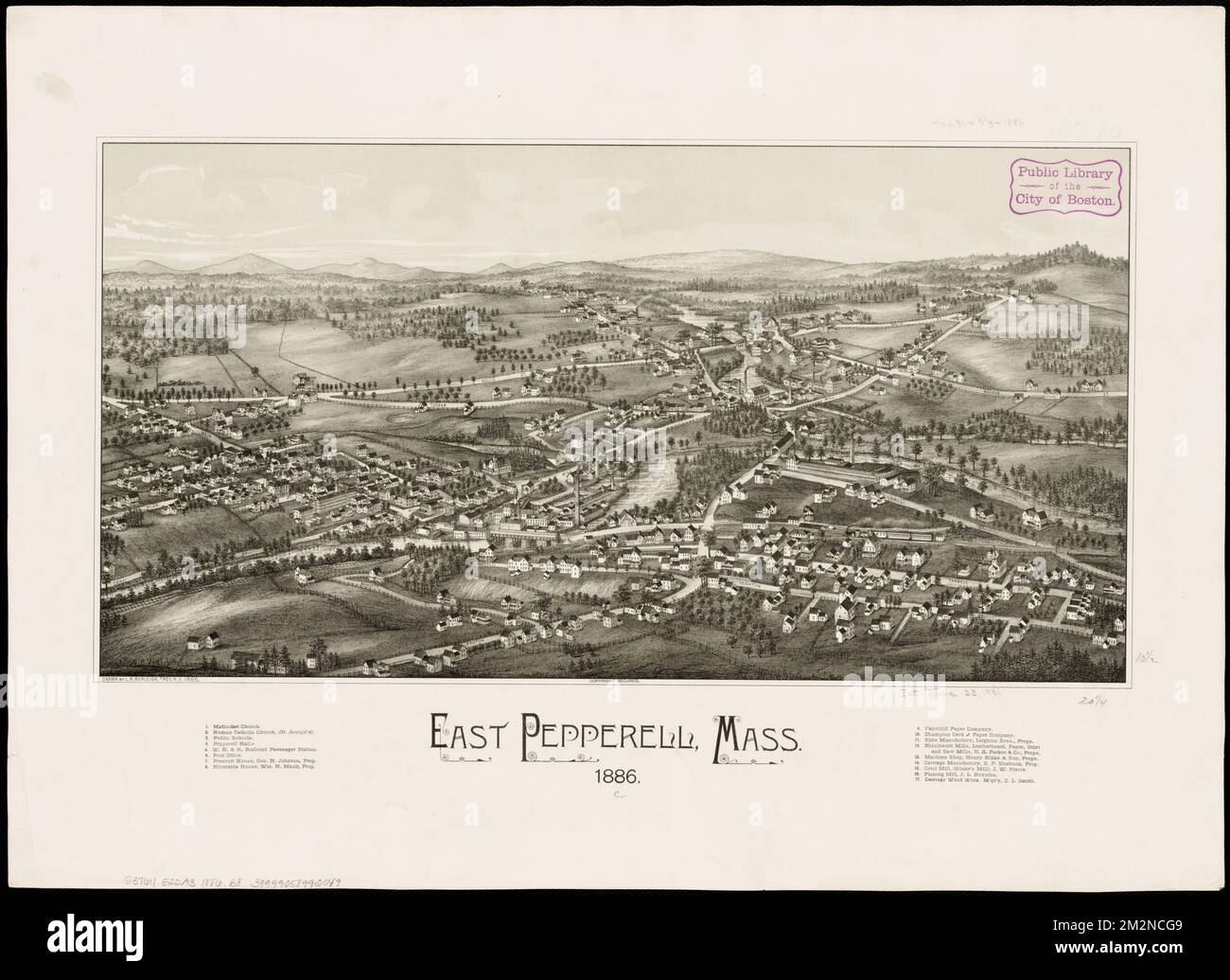 East Pepperell, Mass 1886 , East Pepperell Mass., Aerial views Norman