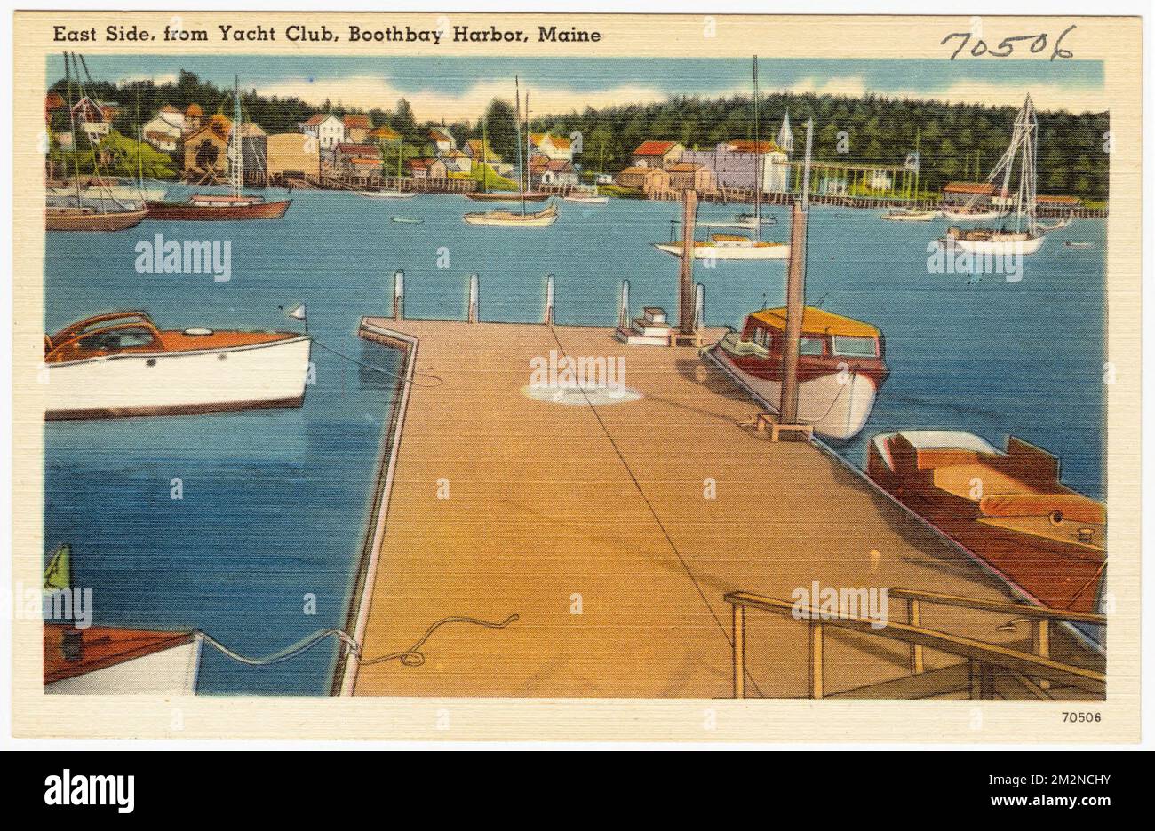 East side, from Yacht Club, Boothbay Harbor, Maine , Organizations' facilities, Piers & wharves
