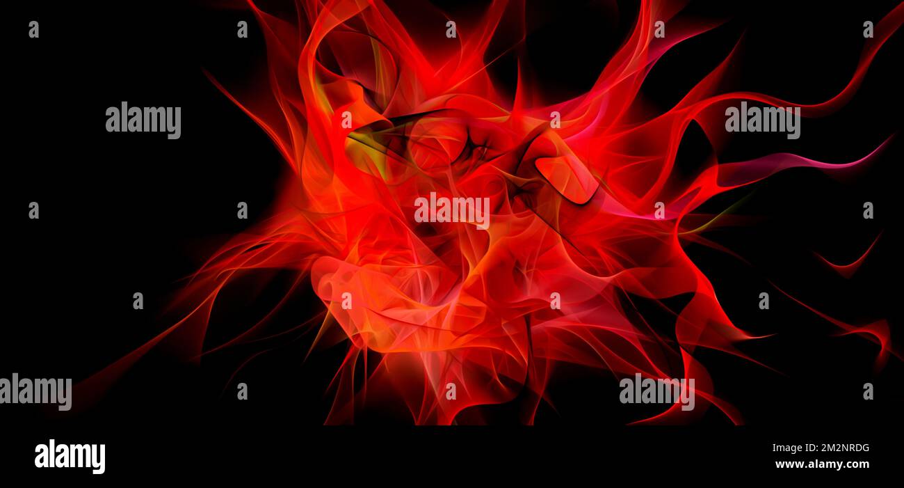 Abstract electrifying lines, smoky fractal pattern, digital ...