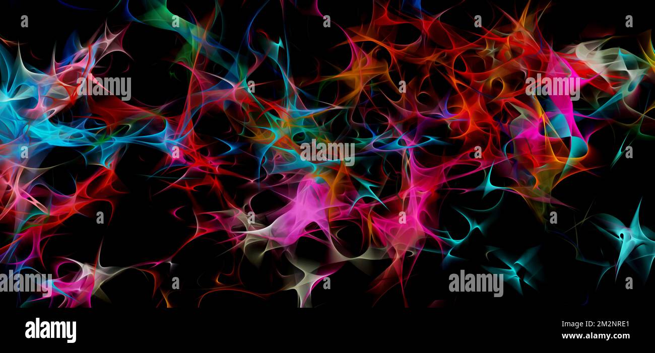 Abstract electrifying lines, smoky fractal pattern, digital ...