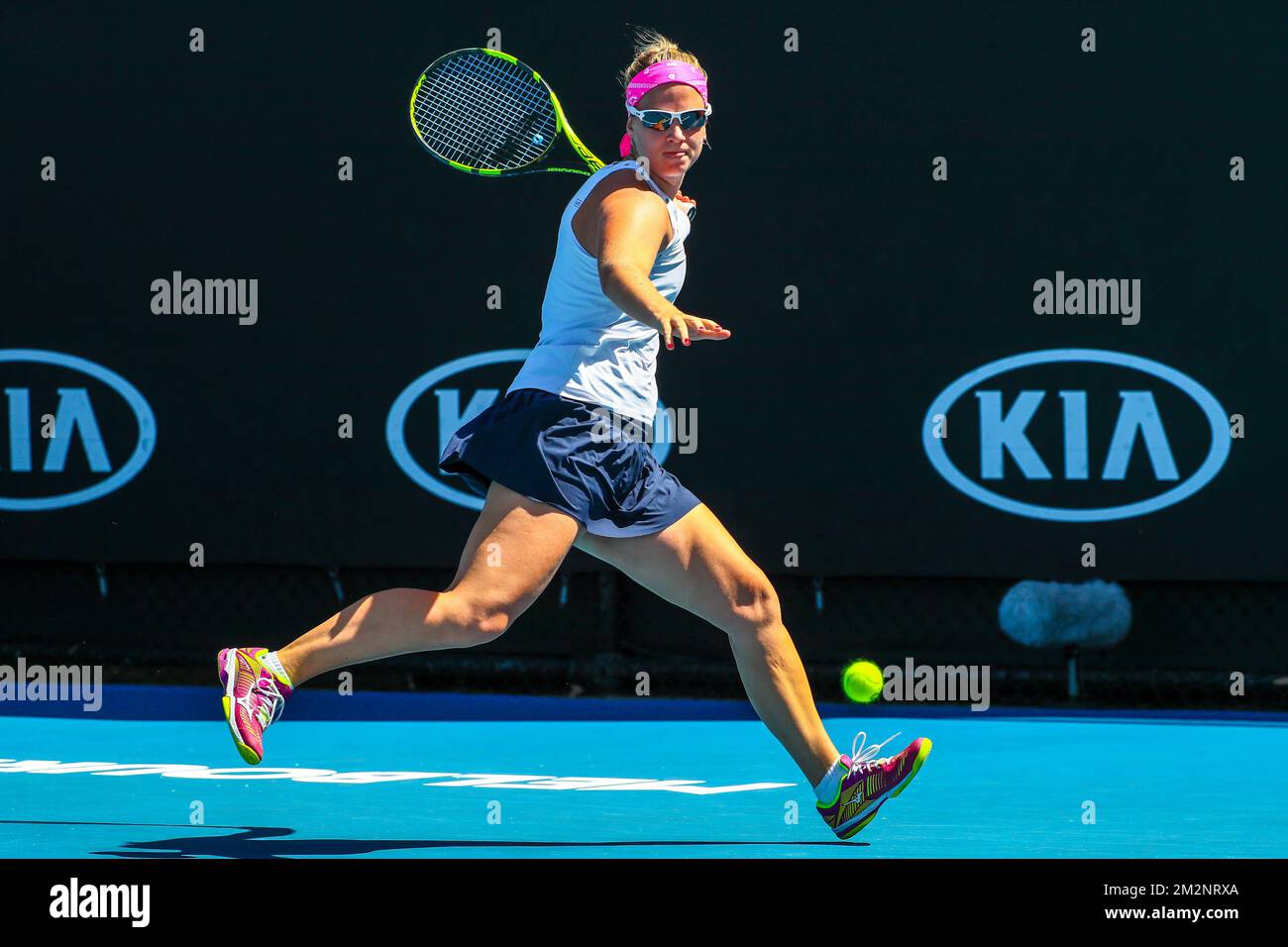 Ysaline Bonaventure plays a Women's Singles first round between Belgian