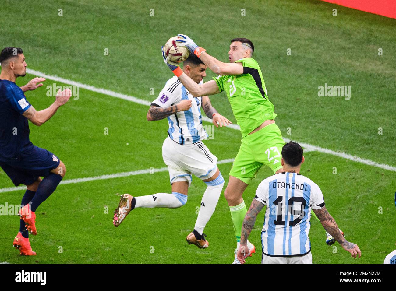 Lusail, Qatar. Dec 13, 2022, Emiliano Martinez of Argentina during the FIFA  World Cup Qatar 2022 match, Semi-final between Argentina and Croatia played  at Lusail Stadium on Dec 13, 2022 in Lusail