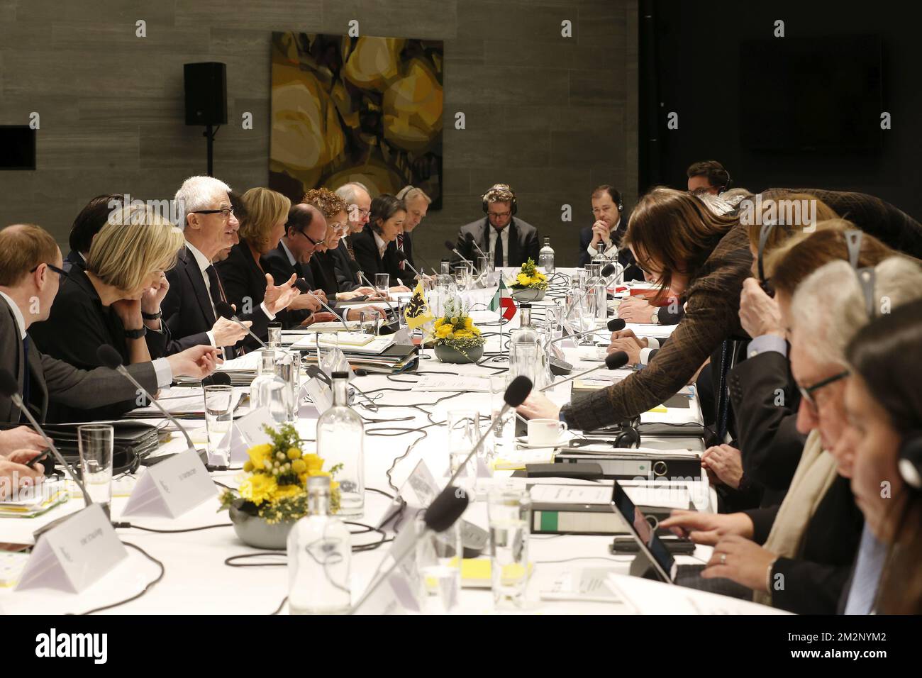 Illustration picture shows a joint summit of the Flemish Government and ...