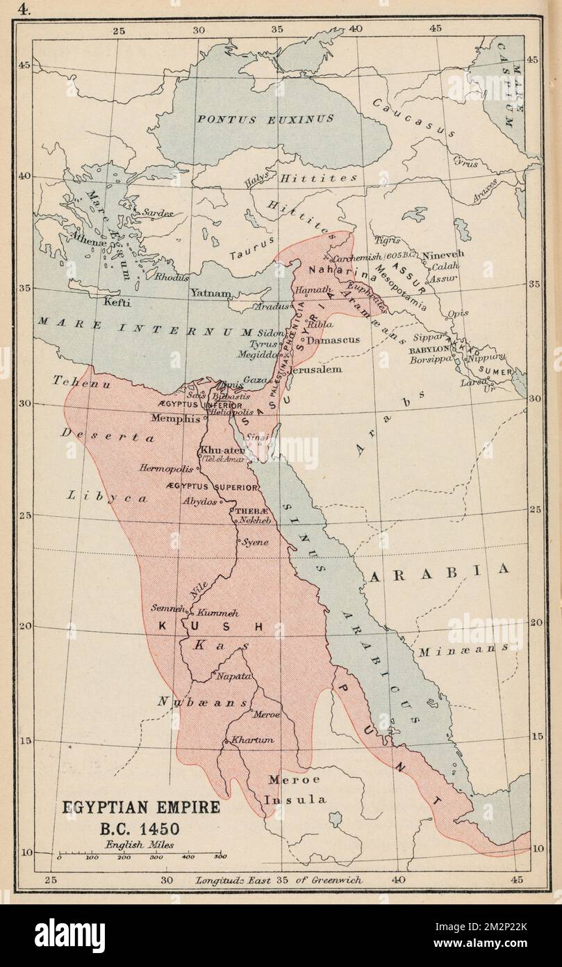 Egyptian Empire B.C. 1450 , Egypt, History, 1250-1517, Maps Norman B ...