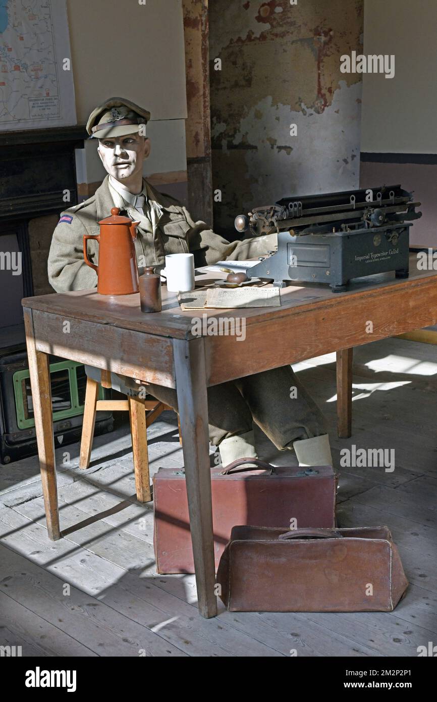 world war two office landguard fort felixstowe suffolk england Stock Photo