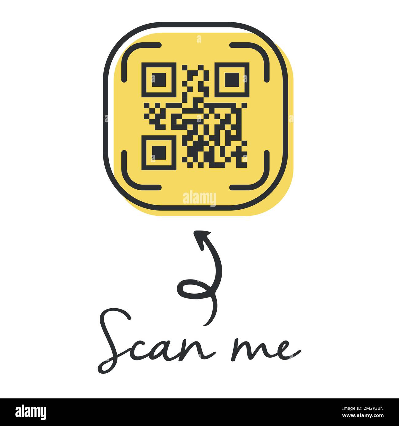 QR code for smartphone. Inscription scan me with smartphone icon. Qr ...