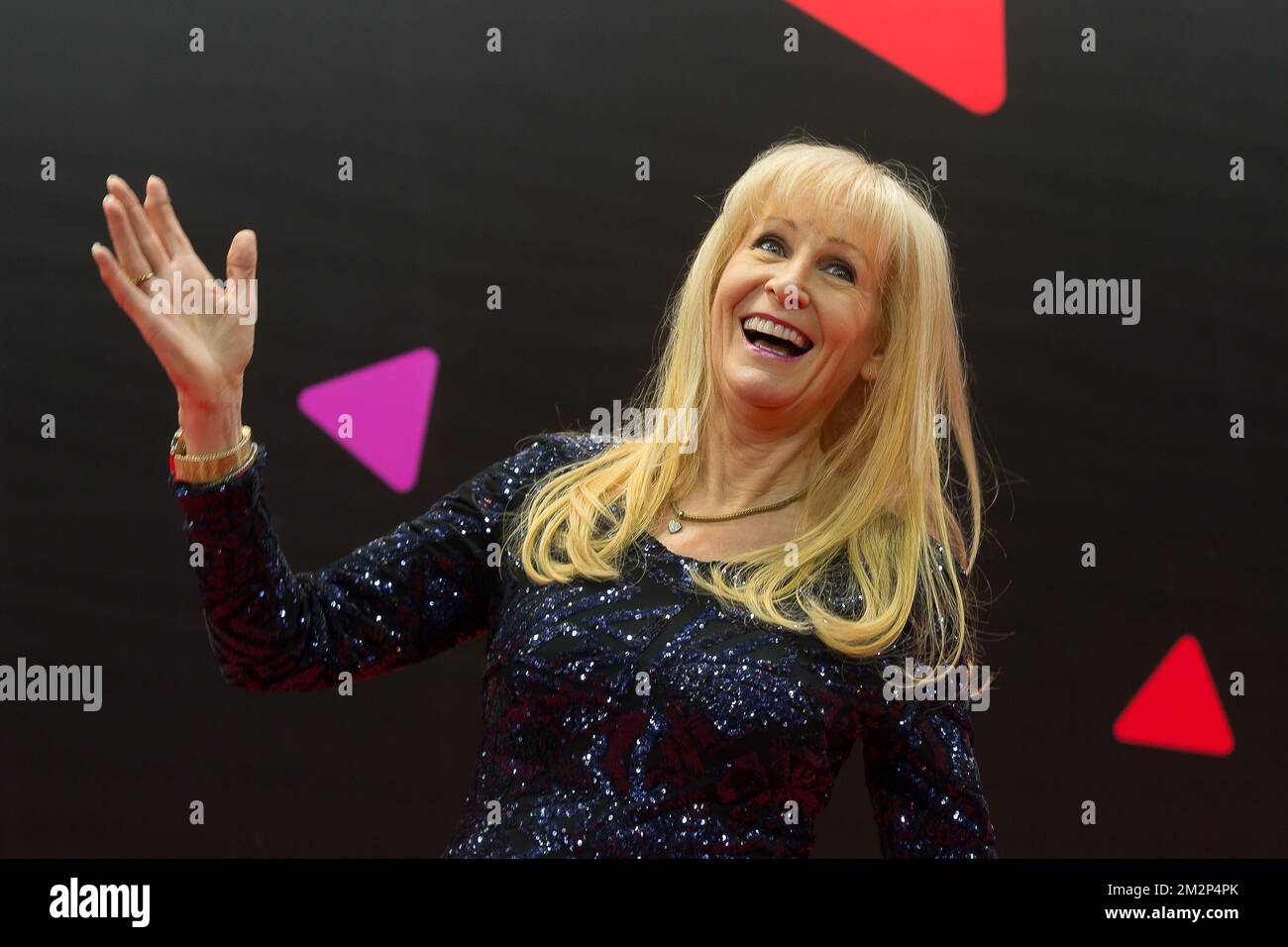 Micha Mara pictured on the red carpet ahead of the recording of the '30