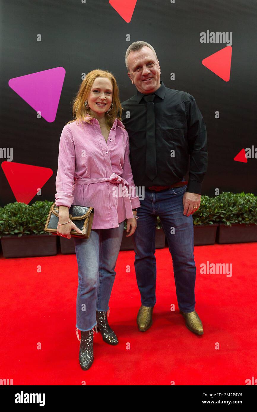 Clara Cleymans and Ivan Pecnik pictured on the red carpet ahead of the