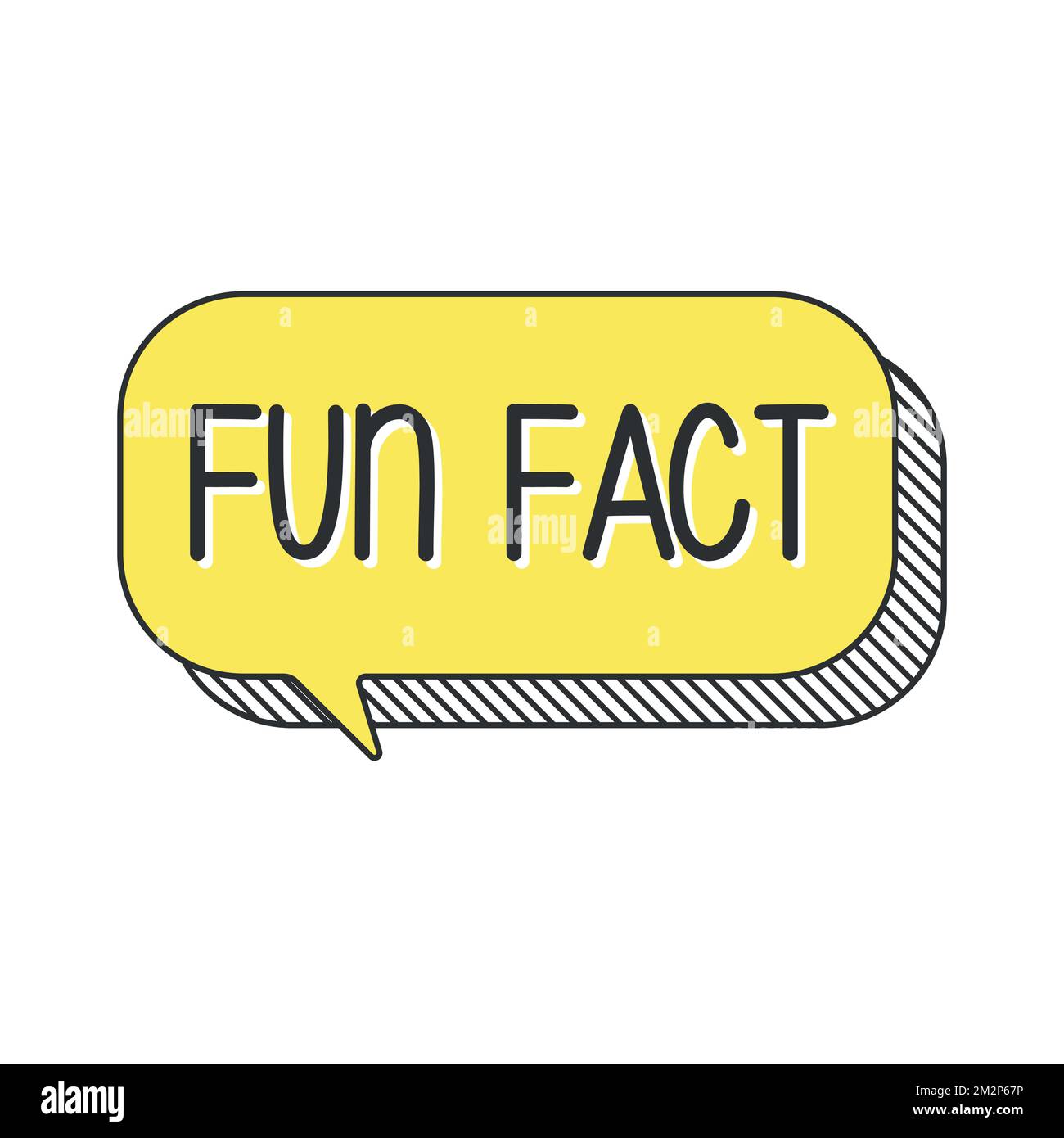 Fun Fact on doodle speech bubble. Vector illustration eps 10 Stock Vector