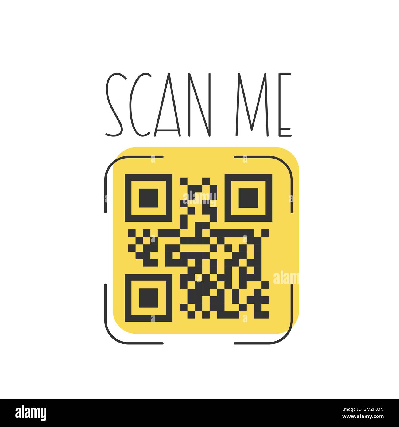 QR code for smartphone. Inscription scan me with smartphone icon. Qr code for payment. Stock Vector